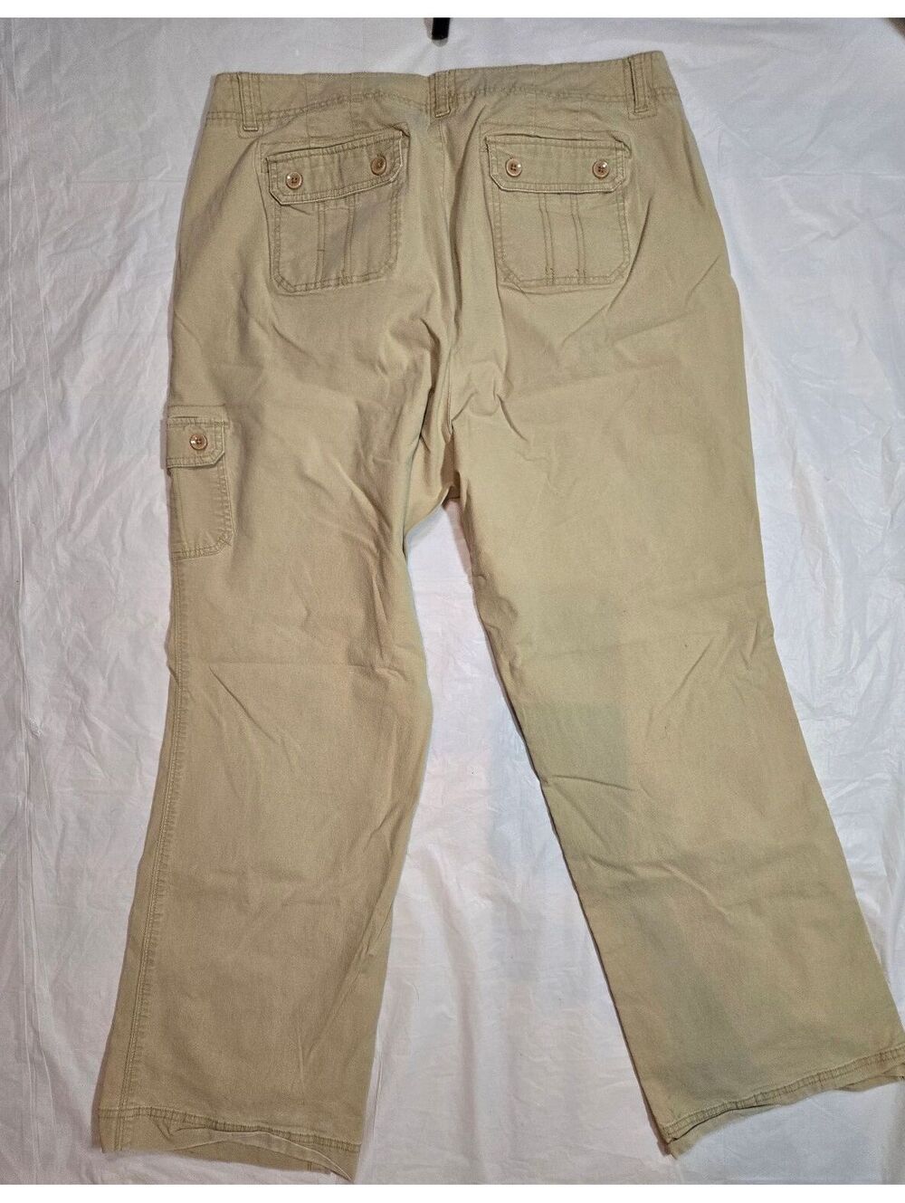 Dockers Women's 18W Khaki Cargo Pants Utility Straight Leg Stretch - Picture 6 of 8